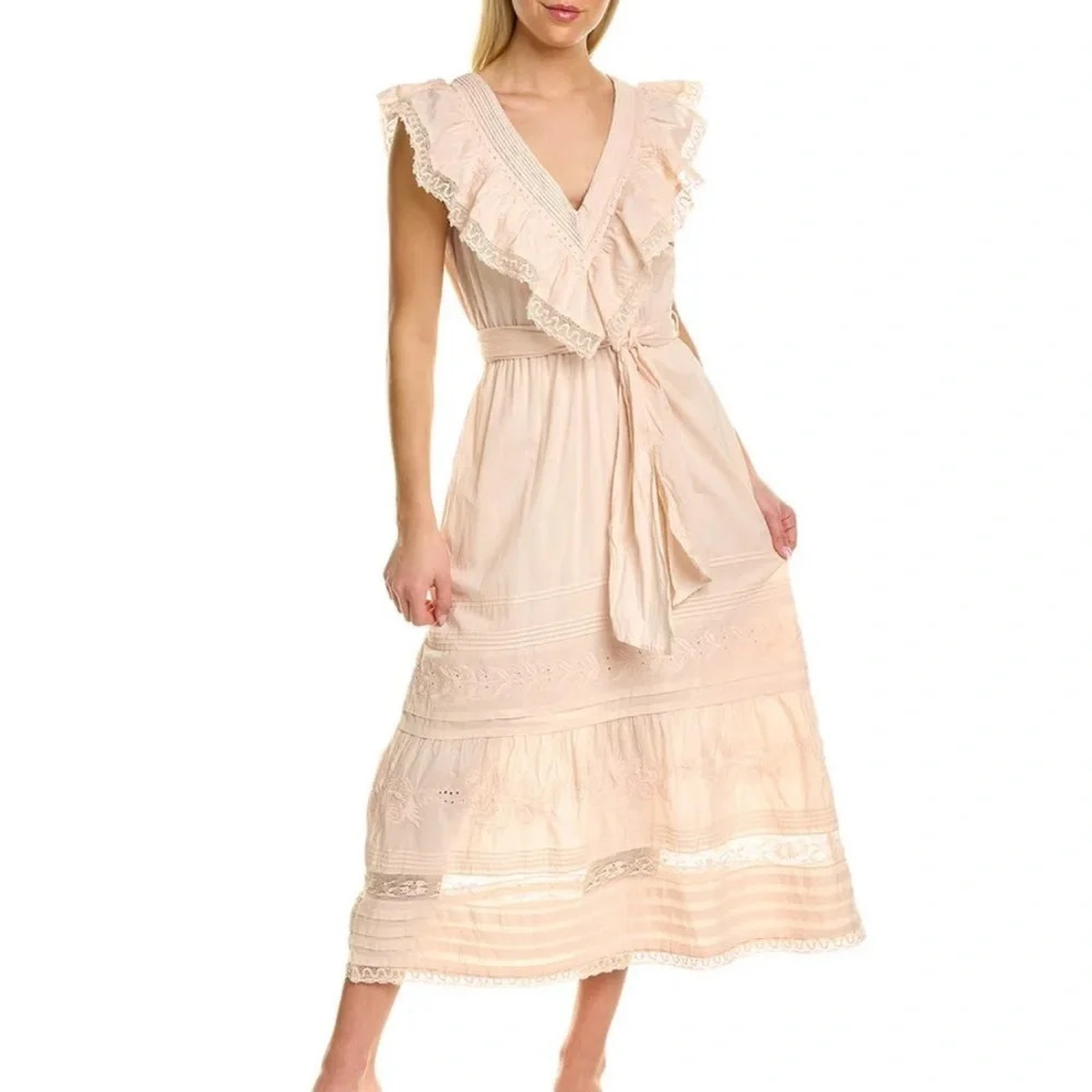 St. Roche Wonderland Midi Dress Wild Rose NWT